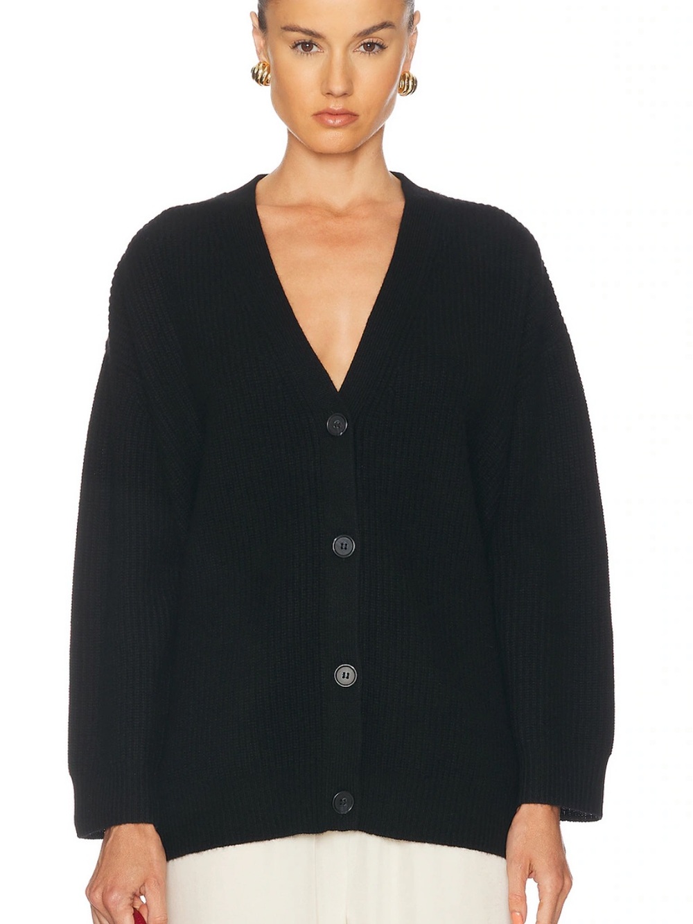 Jenni Kayne Cashmere Cocoon Cardigan in Black - Picture 4 of 11